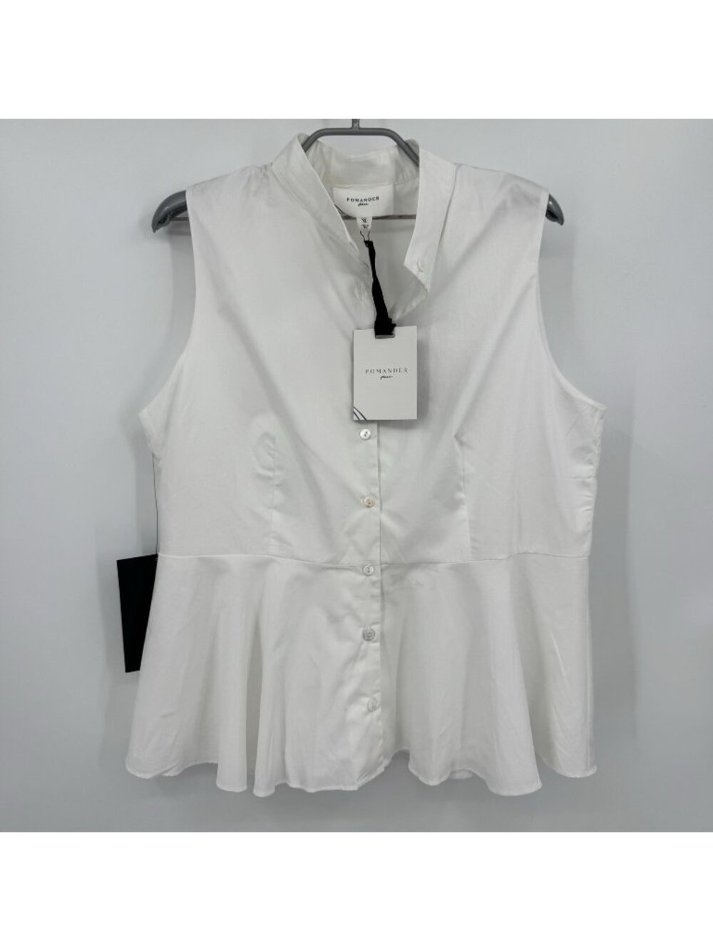 Pomander Place by Tuckernuck White Sleeveless Paulina Top XL 100% Cotton *